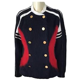 Louis Vuitton-***Louis Vuitton Mohair Jacket-Black,White,Red,Multiple colors