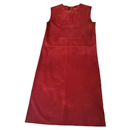 Marni-***Marni Wildlederkleid-Rot