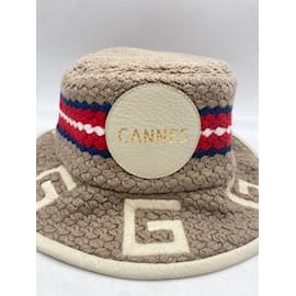 Gucci-GUCCI  Hats T.cm 58 cotton-Beige