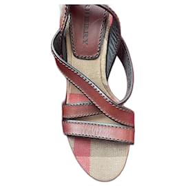 Burberry-Wedge mules-Brown