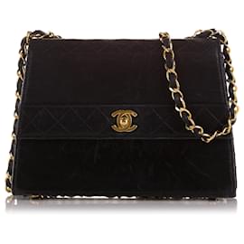 Chanel-Chanel Black Timeless CC Lambskin Leather Flap Bag-Black