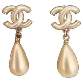 Chanel Orecchini Argento Bianco sporco