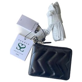 Sandro YZAWALLET Black Silver hardware