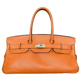 Hermès-Birkin Shoulder Bag-Orange