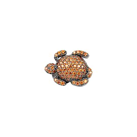 Autre Marque-Begum Khan Mini Turte Pin-Orange