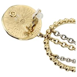 Chanel-* Brincos Chanel Cocomark Chain Swing-Prata,Dourado