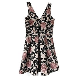 Topshop Kleid mit Blumenmuster weiß Weiß