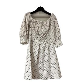 Topshop Polka Dot Kleid Weiß Größe 8 Weiß