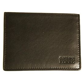 Gianfranco Ferré Gianfranco Ferre Black Leather New Unisex Men Card Case Holder Pocket Wallet Black