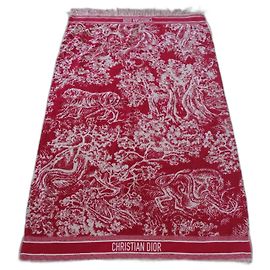 Toalla de playa Dior Toile de Jouy Roja