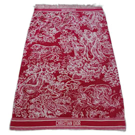 Dior-toalha de praia dior toile de jouy-Vermelho
