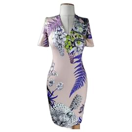 Robe Just Cavalli Multicolore Viscose Elastane Taille 38 Multicolore