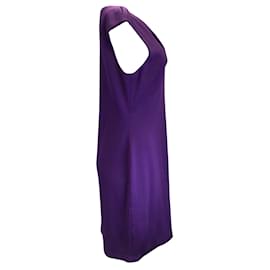 Autre Marque-St. John Purple Silk Lined Viscose Knit Midi Dress-Purple