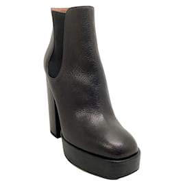 Laurence Dacade-Laurence Dacade Black Leather Rosa Platform Boots-Black