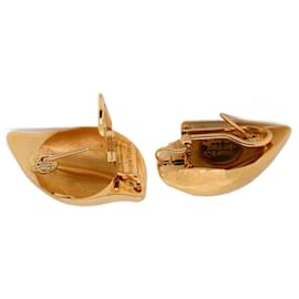 Tiffany & Co-***Tiffany & co. Boucles d'oreilles feuille d'or texturées Paloma Picasso-Jaune