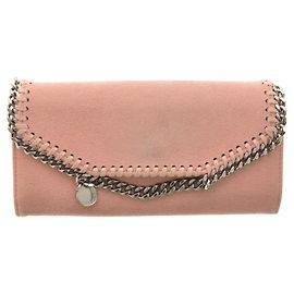Stella Mc Cartney ***Stella McCartney Suede Clutch Wallet Pink