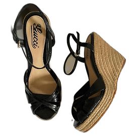 Gucci Espadrilles Schwarz Beige