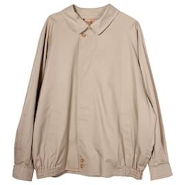 Burberry-Burberry Vintage Collared Jacket in Beige Polyester-Beige