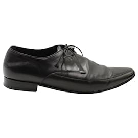 Saint Laurent-Zapatos Oxford con cordones Saint Laurent en cuero negro-Negro