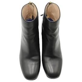 Stuart Weitzman-Stuart Weitzman Coban Ankle Boots in Black Leather-Black