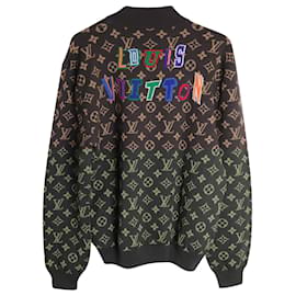 Louis Vuitton-Louis Vuitton x NBA Blouson Bomber Jacket in Brown Wool-Brown
