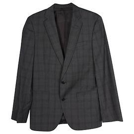 Conjunto de blazer xadrez e calça sob medida Boss by Hugo Boss em lã cinza Cinza