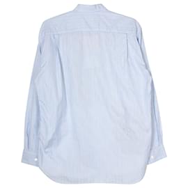 Comme Des Garcons-Comme des Garcons Camisa abotonada de patchwork en algodón azul-Azul