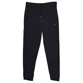 Alexander Mcqueen-Alexander McQueen Embroidered Drawstring Sweatpants in Black Cotton-Black