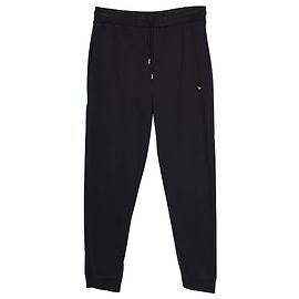 Calça de moletom com cordão bordado Alexander McQueen em algodão preto Preto
