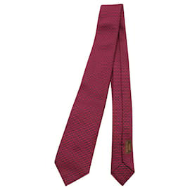 Hermès-Hermes H Bicolore Tie in Red and Blue Silk-Other