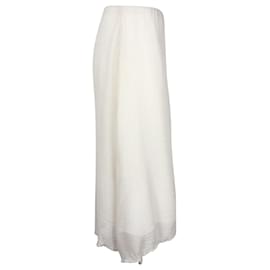Mansur Gavriel-Falda midi texturizada en seda color crema de Mansur Gavriel-Blanco,Crudo