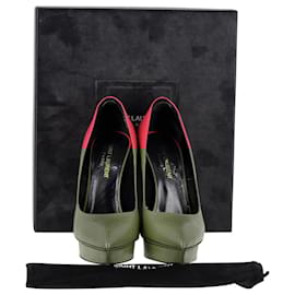 Saint Laurent-Saint Laurent Platform Pumps in Pink Leather-Pink