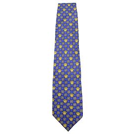 Corbata texturizada estampada en seda azul de Gianni Versace Azul