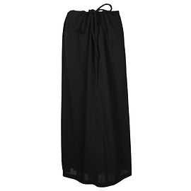 Falda larga Yohji Yamamoto de lana negra Negro