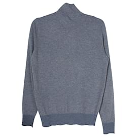 Loro Piana-Loro Piana Roadster Half-Zip Sweater in Blue Cashmere-Blue