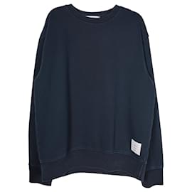 Thom Browne-Übergroßes Loopback-Sweatshirt von Thom Browne aus marineblauer Baumwolle-Blau,Marineblau