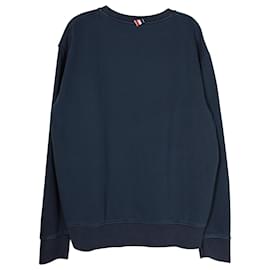 Thom Browne-Thom Browne Oversized Loopback Sweatshirt in Navy Cotton-Blue,Navy blue