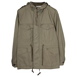Comme Des Garcons-Comme Des Garcons Hooded Parka in Green Cotton-Green