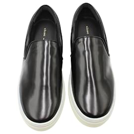 Céline-Celine Slip-On Sneakers in Black Leather-Black
