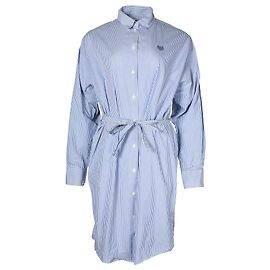 Vestido camisero a rayas Kenzo en algodón azul Azul