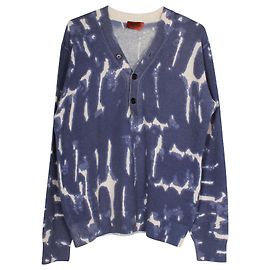 Missoni Strick-Sweatshirt mit Tie-Dye-Effekt aus blauem Kaschmir Blau