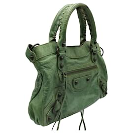 Balenciaga-Balenciaga Classic City RH Tote in Light Olive Leather -Green,Olive green