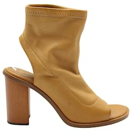 Chloé-Chloe Cut-Out Ankle Length Boots in Brown Leather-Brown