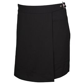 Hermès-Shorts mit überlappenden Details aus schwarzer Wolle Schwarz