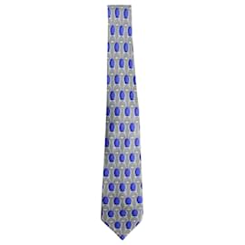 Lanvin-Lanvin bedruckte Krawatte aus grauer Seide-Grau