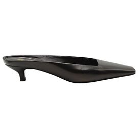 Totême Sabot Toteme 'The Mule' in pelle nera con tacco basso Nero