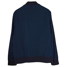 Coach-Coach Zip Front Jacket in Blue Polyester-Blue
