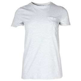 Camiseta Max Mara com bolso no peito e logo em algodão cinza Cinza