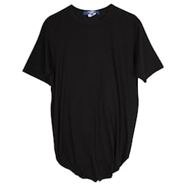 Junya Watanabe-Junya Watanabe Gathered Detail T-shirt in Black Cotton-Black