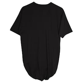 Junya Watanabe-Camiseta de algodón negro con detalles fruncidos de Junya Watanabe-Negro